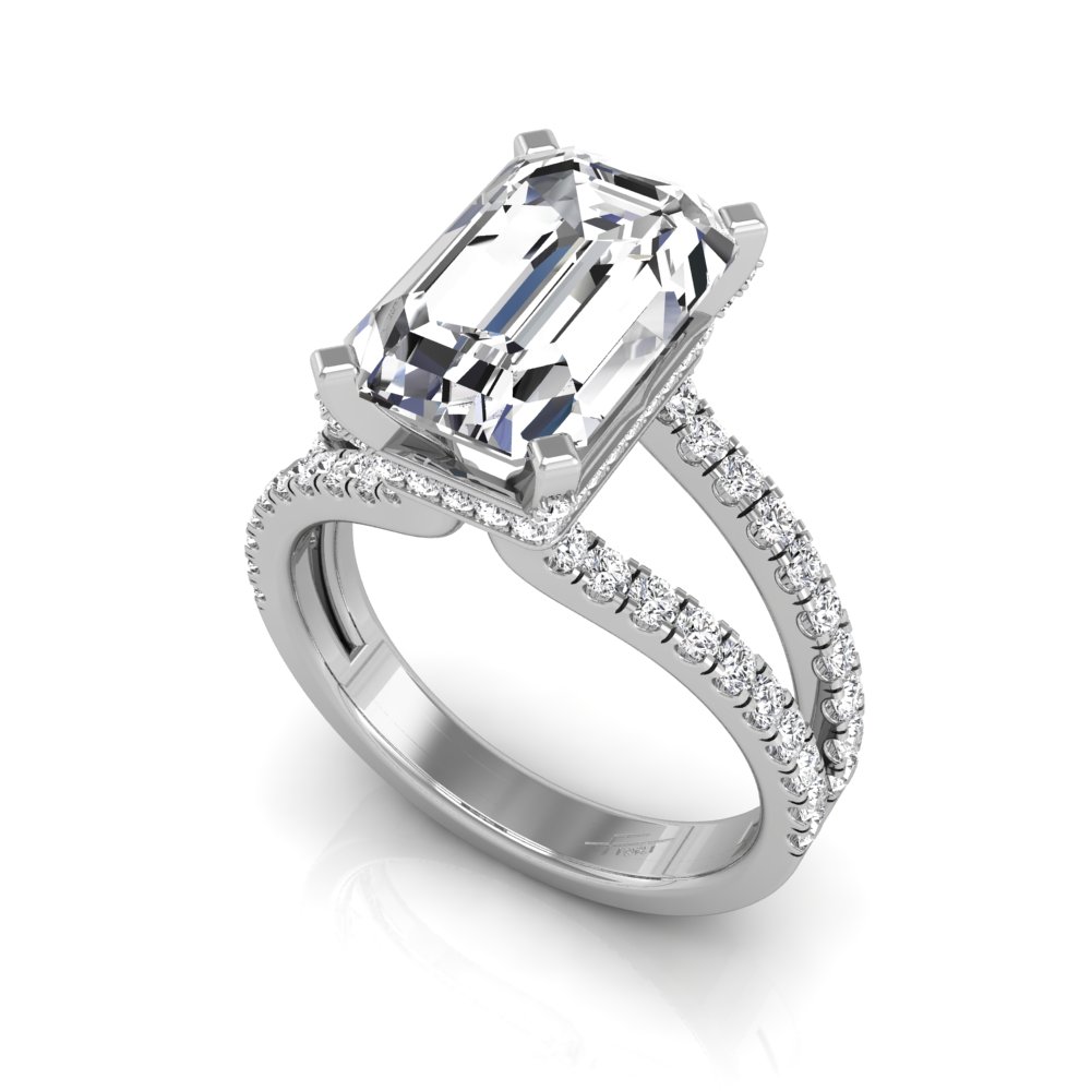 Beautiful Bride 10K WG 1.00CTW Princess Cut Quad Diamond Engagement Ring  459-12921 - Greenberg's Jewelers